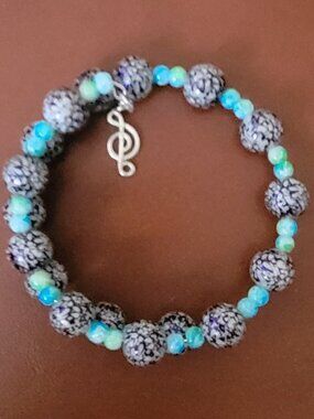 Turquoise and Small Turquoise Dividers with 2 Silver Charms